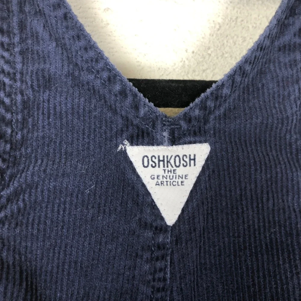 Vintage Y2K OshKosh Kids Corduroy Overalls‎ Size 18 Months Blue